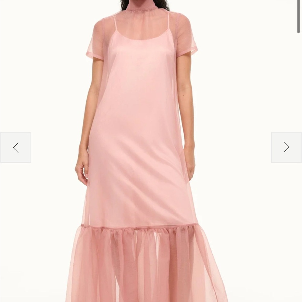 STAUD Calluna Dress NWT pink blush size L